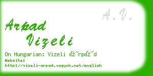 arpad vizeli business card